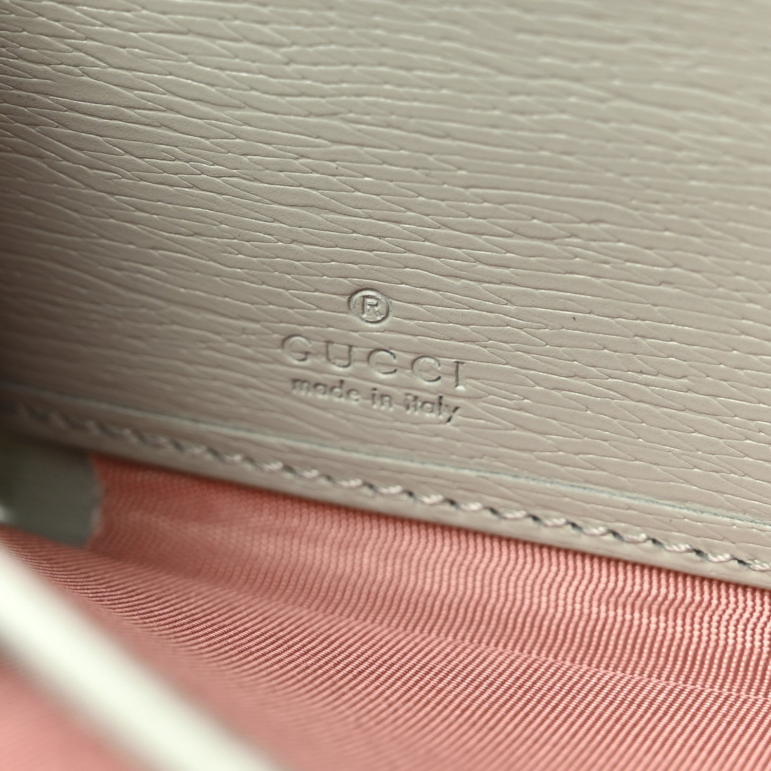Gucci Textured Calfskin Gucci Script Zip Around Wallet Light Blue