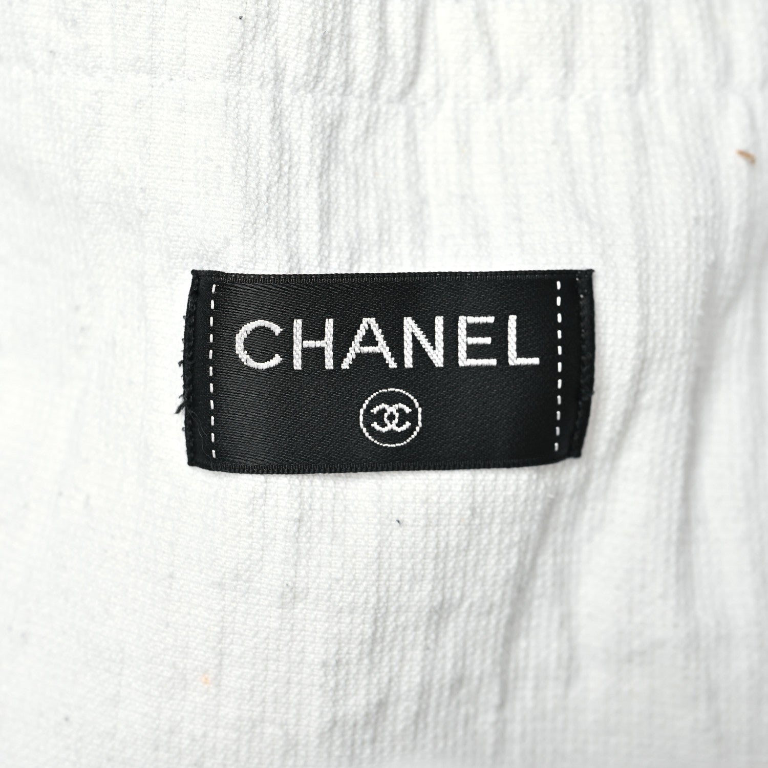 Chanel Terry Cotton CC Beach Tote Towel Set Black White