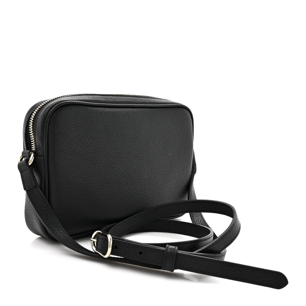 Gucci Pebbled Calfskin Shoulder Bag  Black