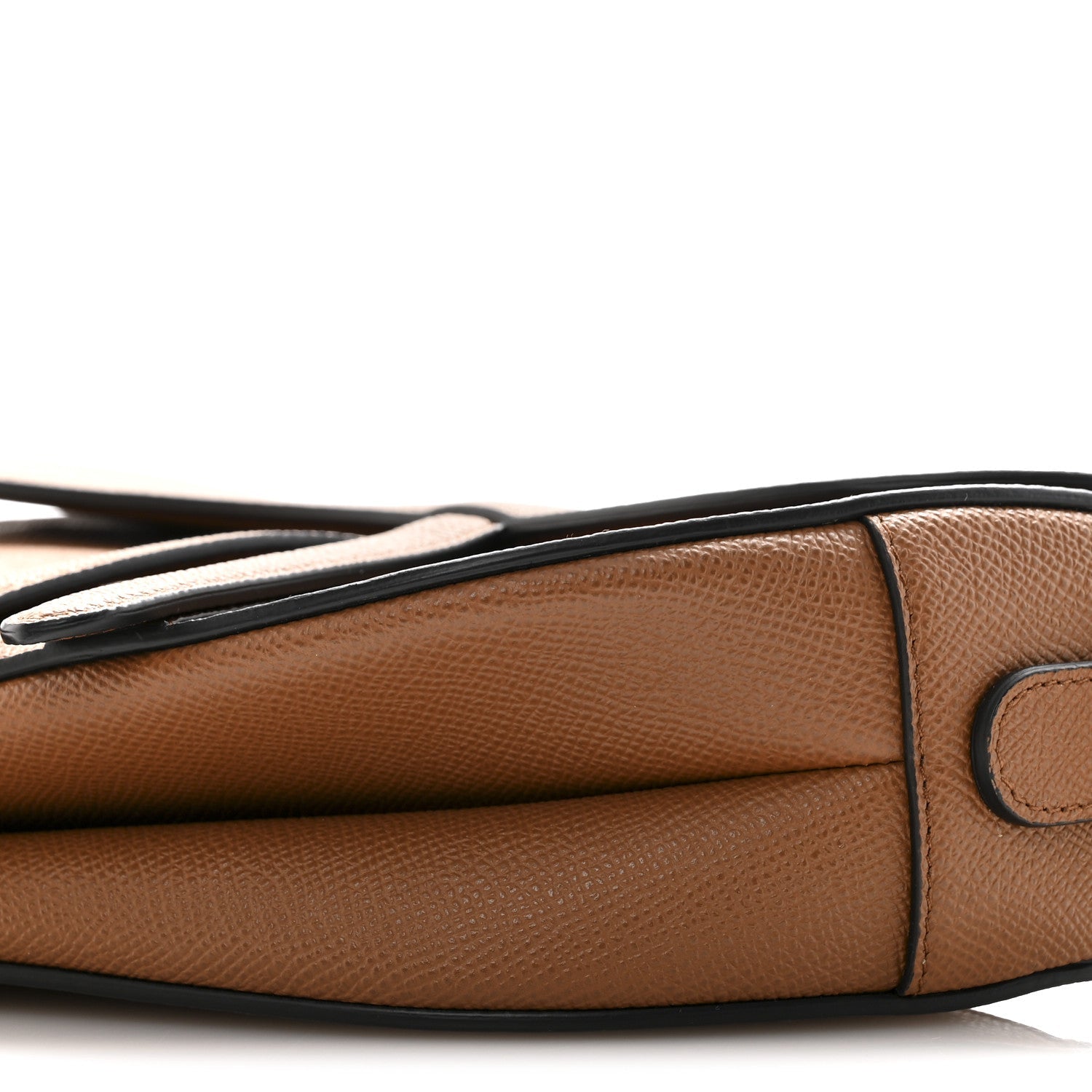 Christian Dior Grained Calfskin Saddle Bag Golden Saddle
