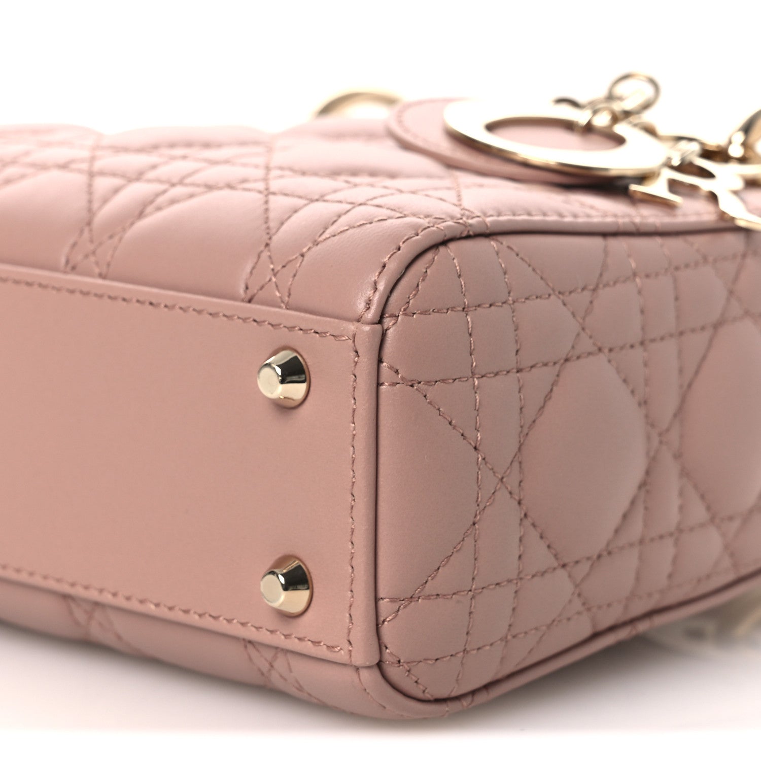 Christian Dior Lambskin Cannage Mini Lady Dior Blush