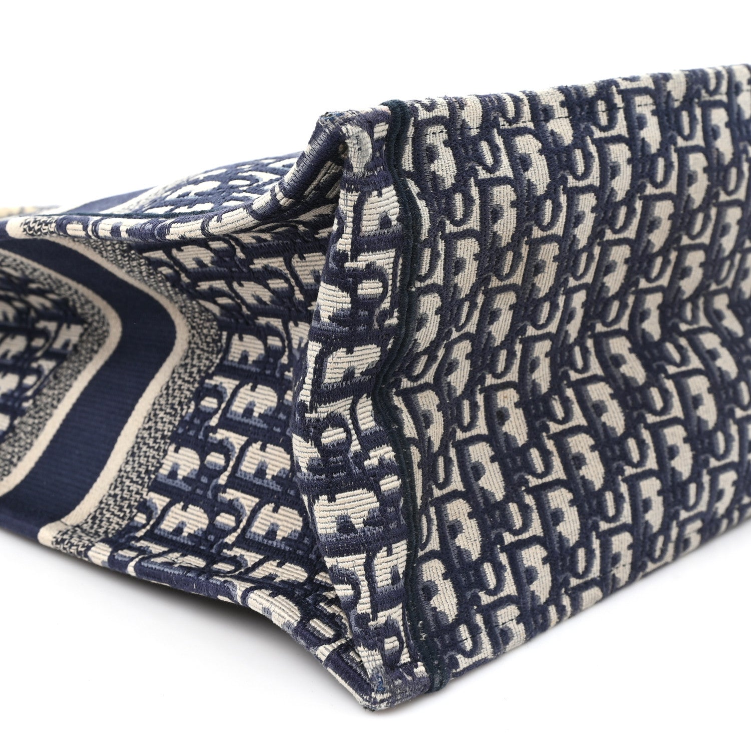 Christian Dior Oblique Large Book Tote Blue Multicolor