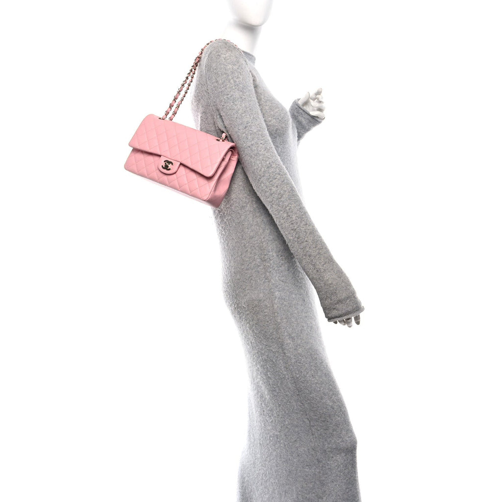 Chanel Caviar Quilted Medium Double Flap Light Pink
