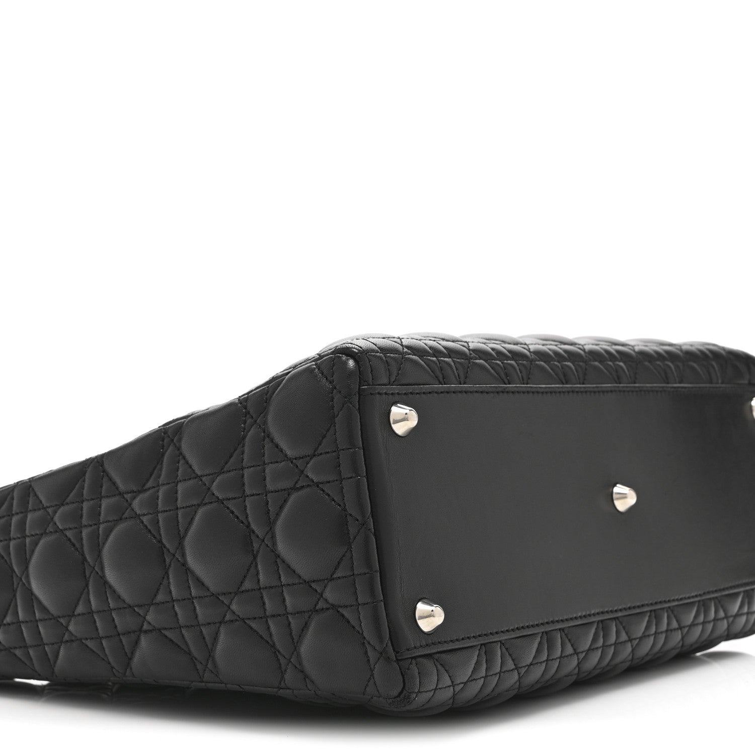 Christian Dior Lambskin Cannage Large Lady Dior Black