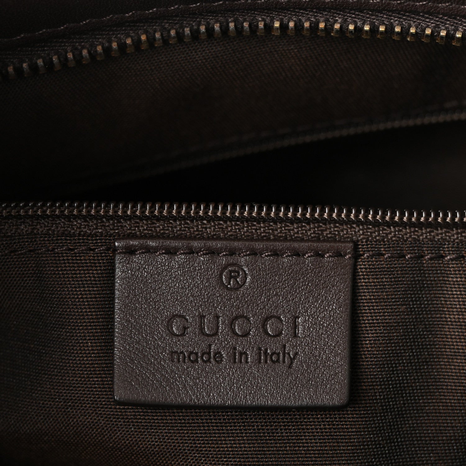 Gucci Monogram Messenger Bag Dark Brown