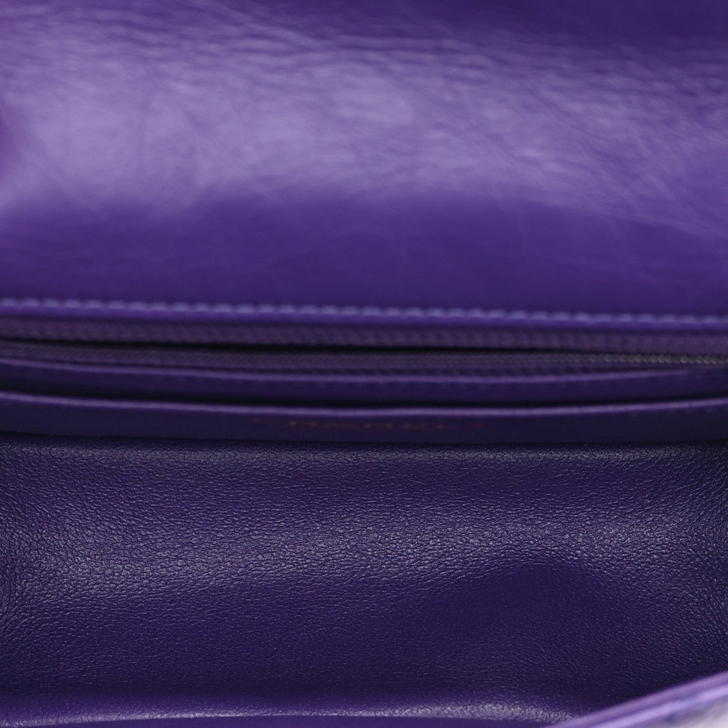 Chanel Aged Calfskin Quilted 2.55 Reissue Mini Flap Purple