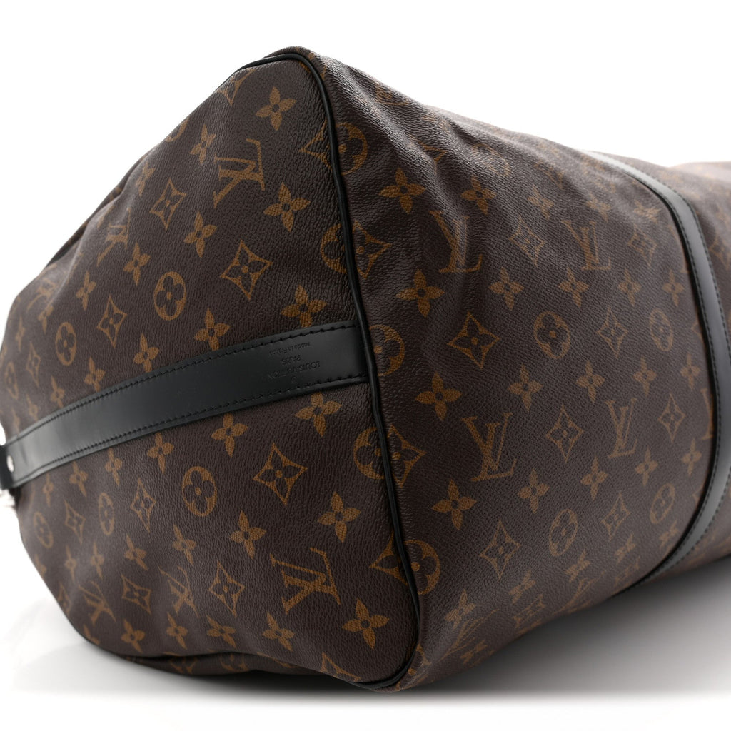 Louis Vuitton Monogram Macassar Keepall Bandouliere 55