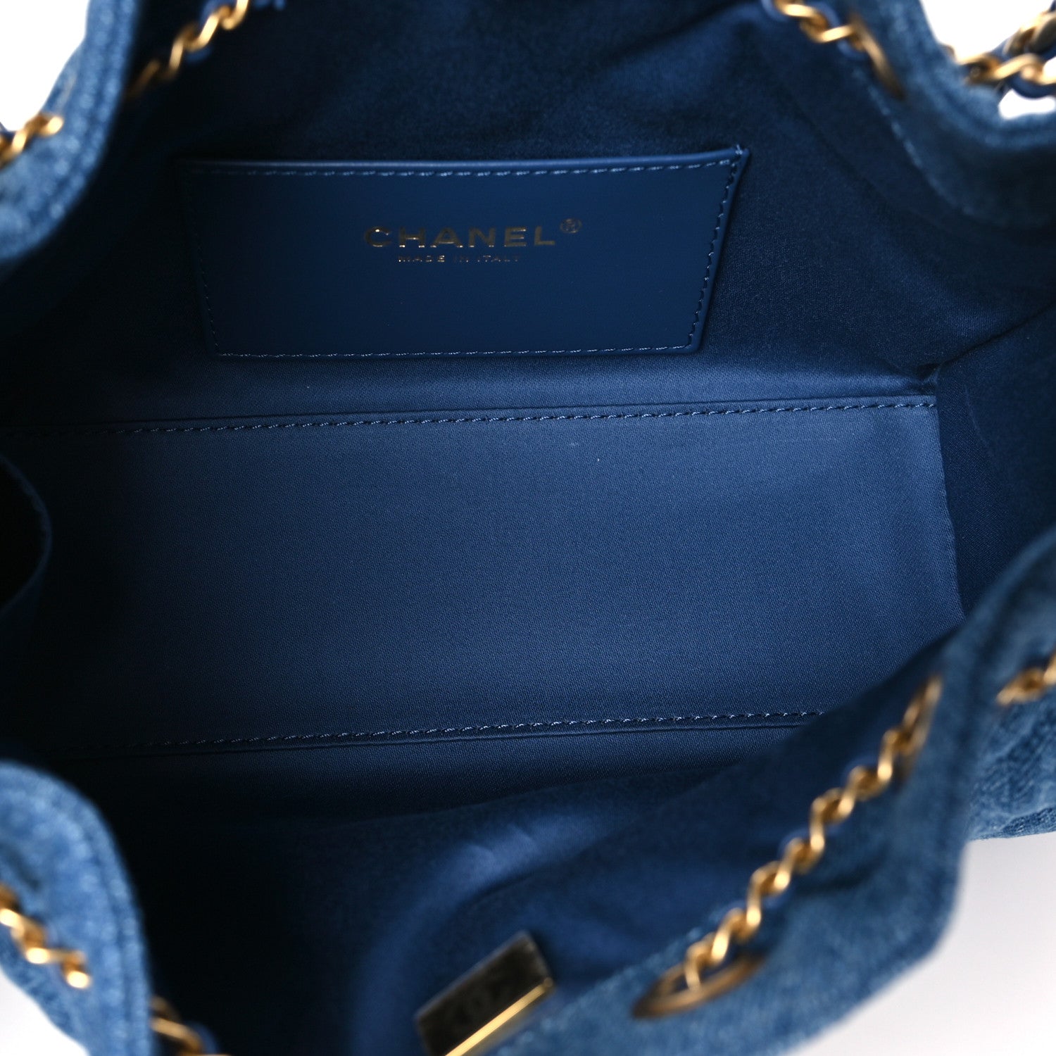Chanel Washed Denim Quilted Mini Chanel 25 Handbag Blue