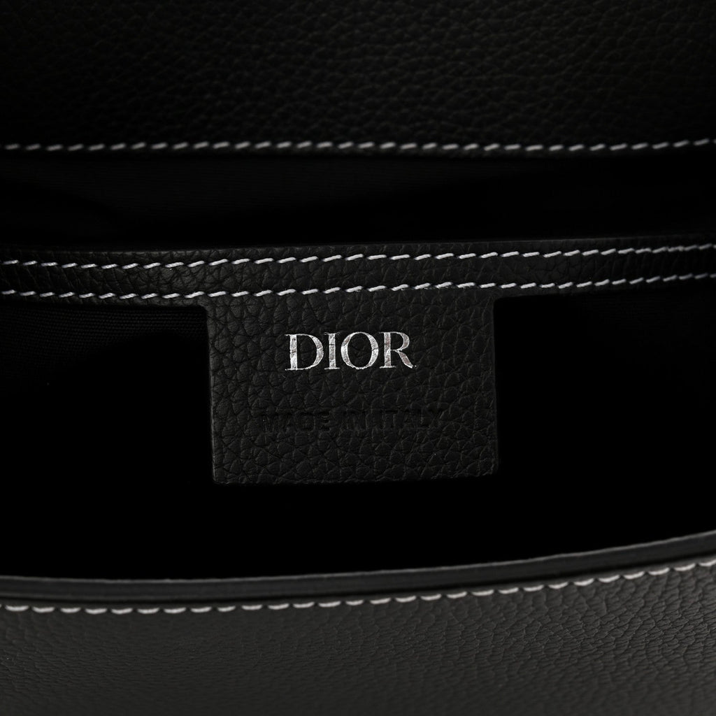 Christian Dior Grained Calfskin Maxi Gallop Backpack Black