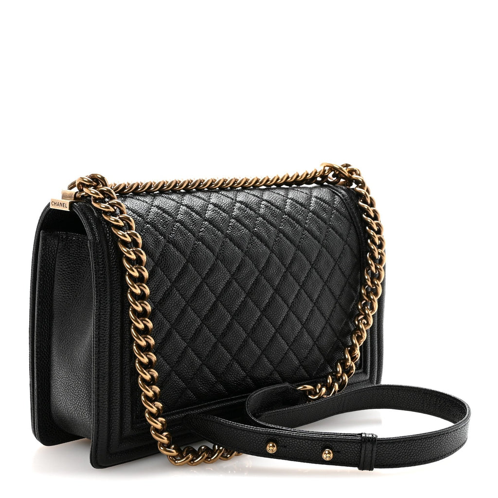 Chanel Caviar Quilted New Medium Boy Flap Black