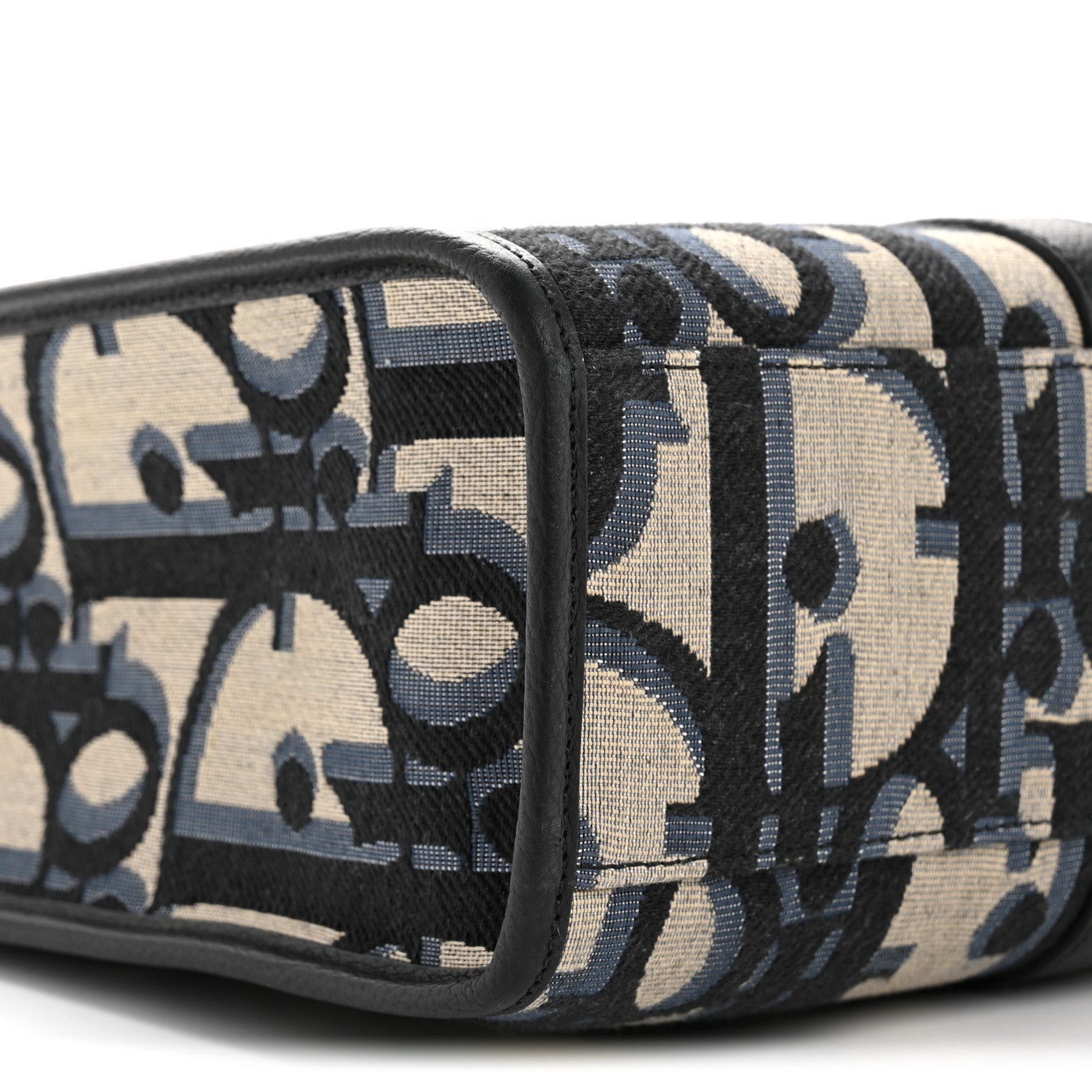 Christian Dior Maxi Oblique Jacquard East West Tote Beige Blue