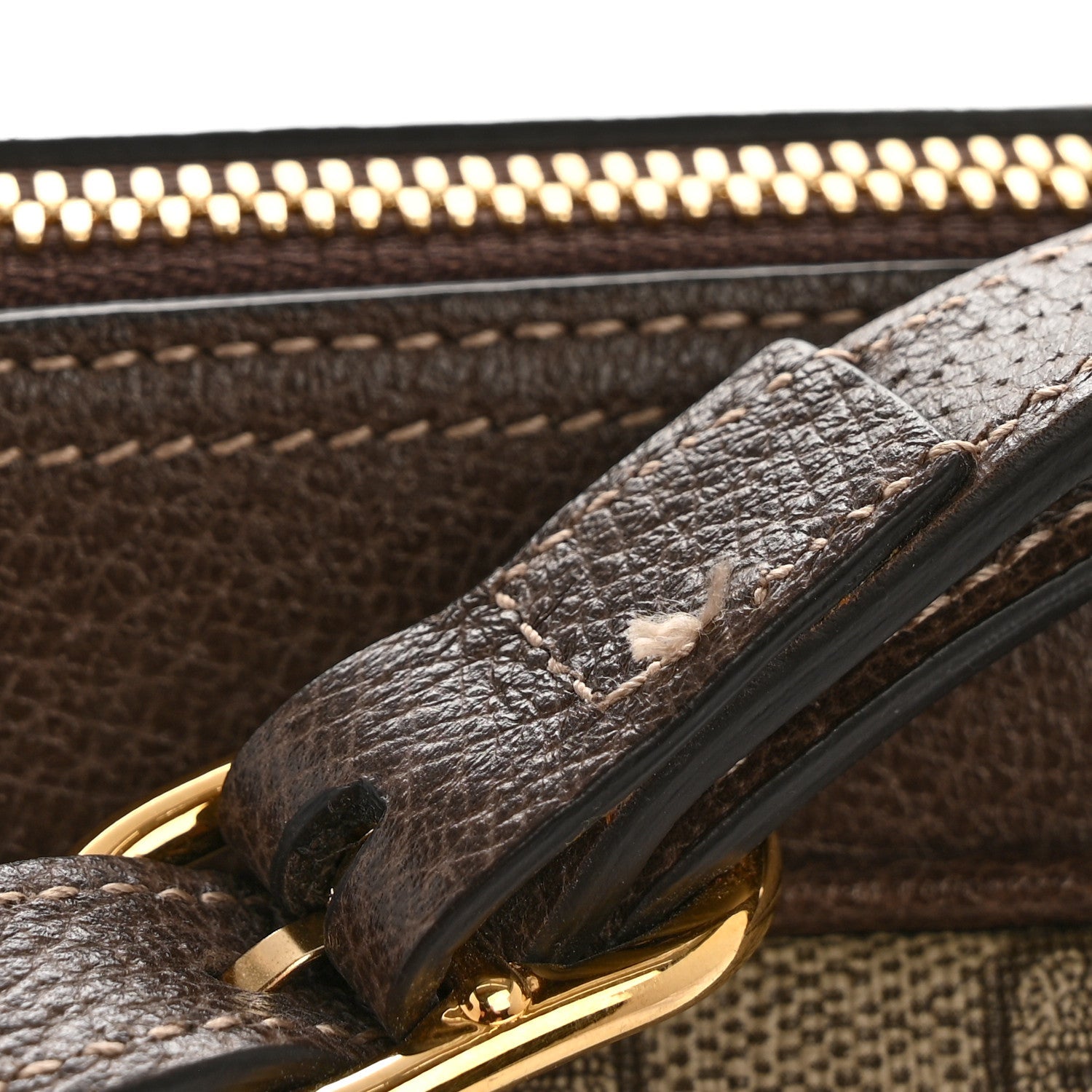Gucci GG Supreme Monogram Web Small Ophidia Shoulder Bag Brown