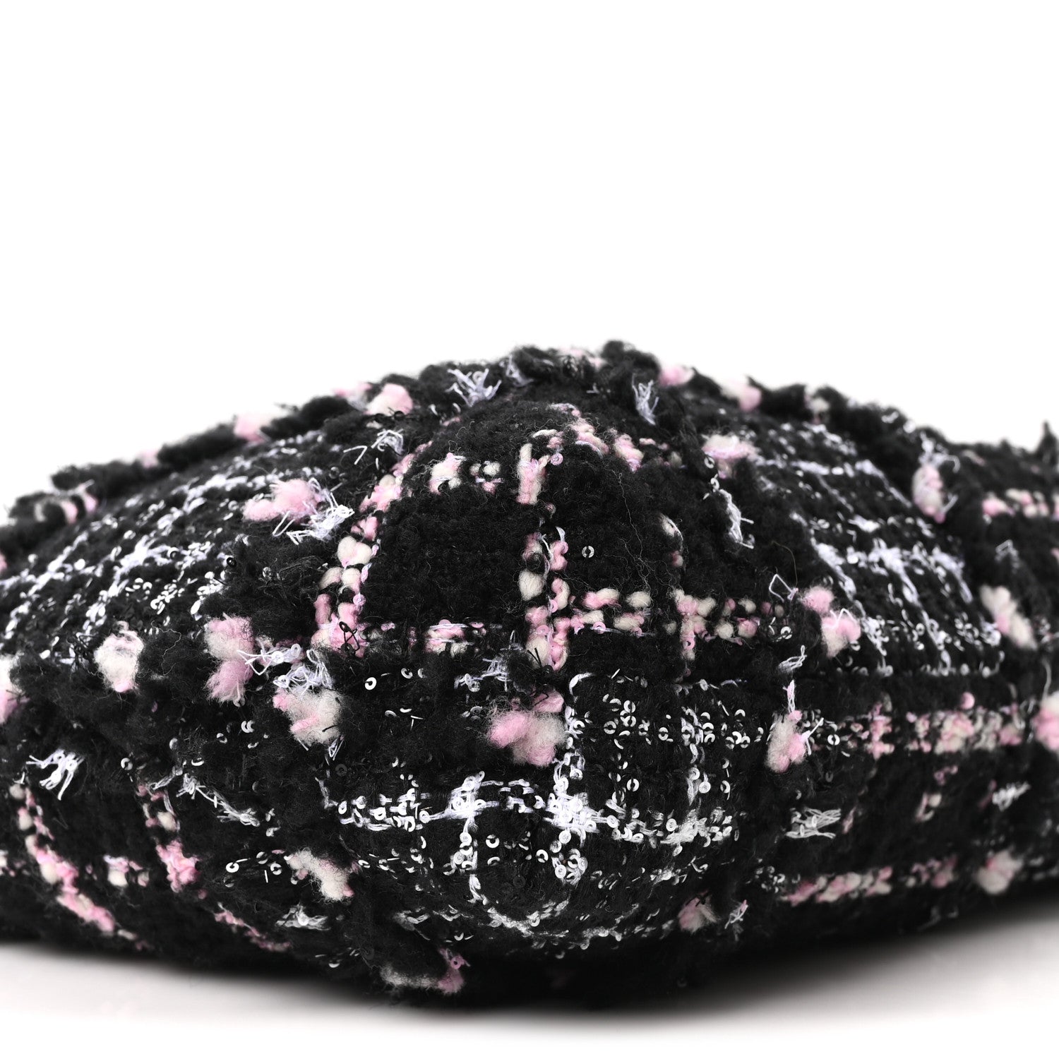 Chanel Tweed Patchwork Quilted Small Chanel 22 Black Pink White