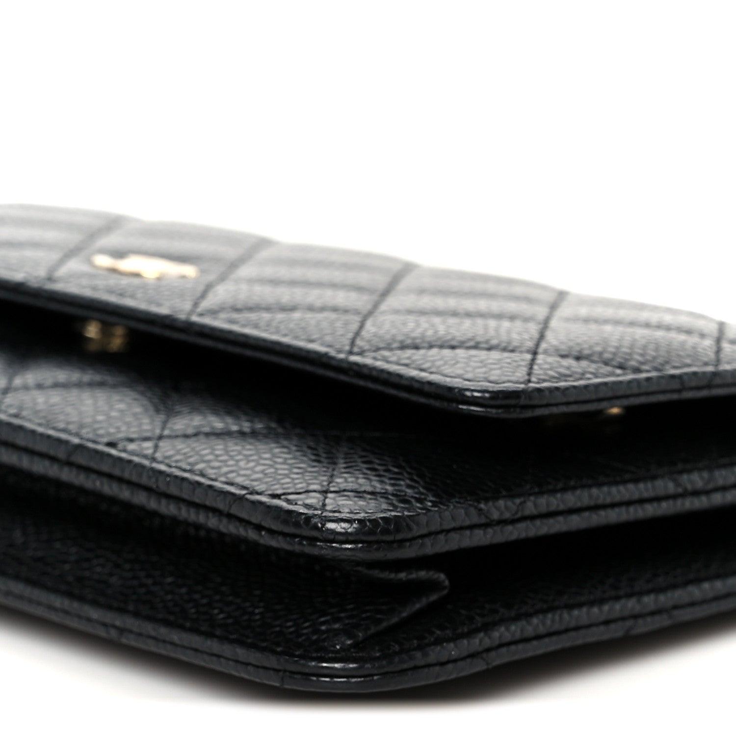 Chanel Caviar Quilted Wallet on Chain WOC Black