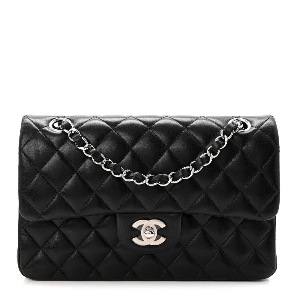 Chanel Lambskin Quilted Small Double Flap Black