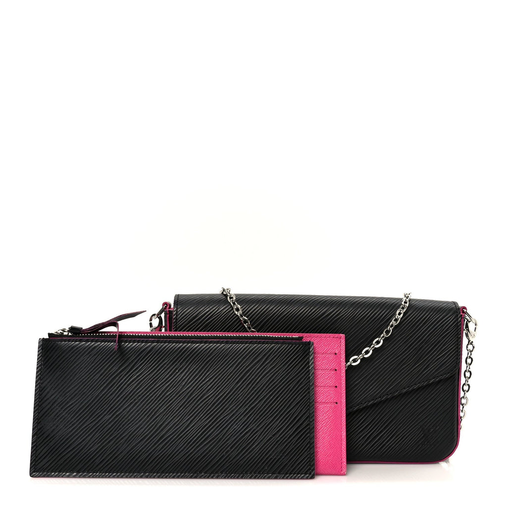 Louis Vuitton Epi Pochette Felicie Black Hot Pink