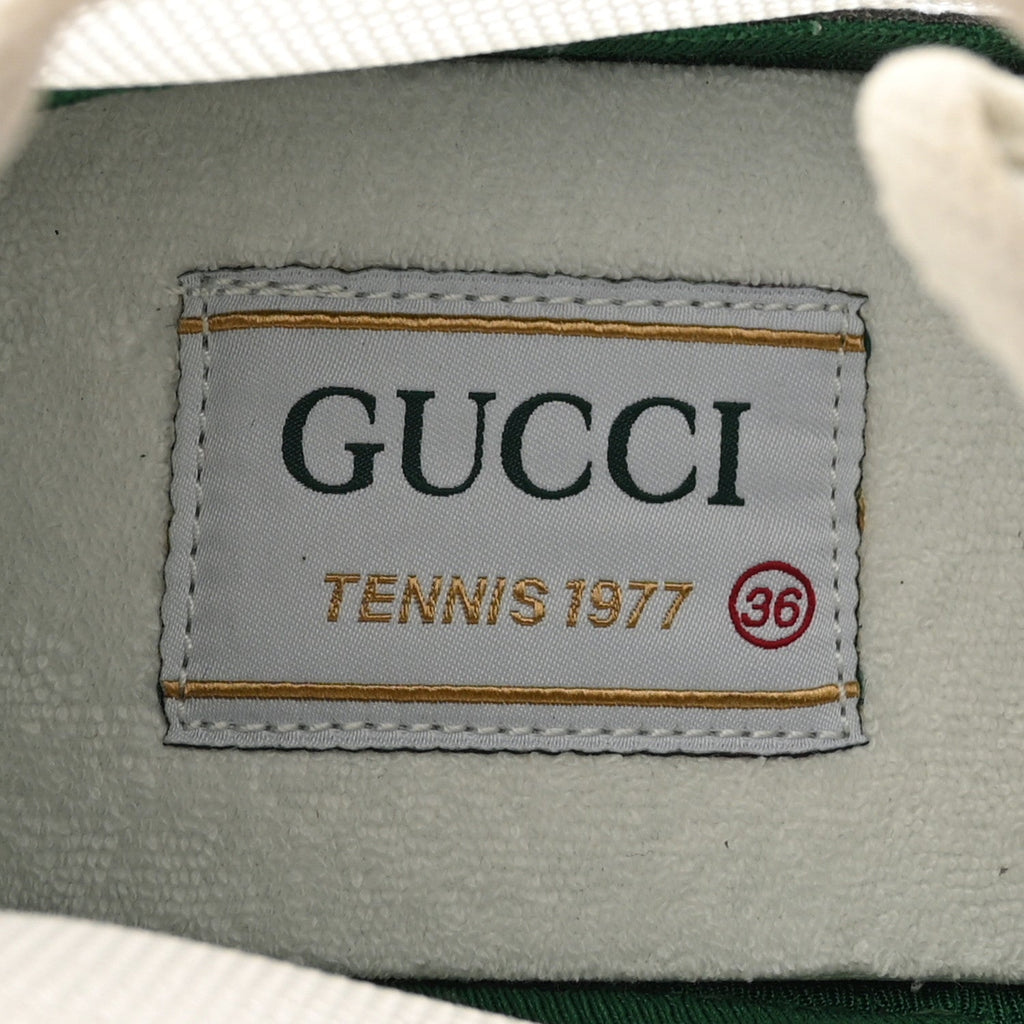 Gucci Mesh Web Womens 1977 Tennis High Top Sneakers 36 Great White Mystic White