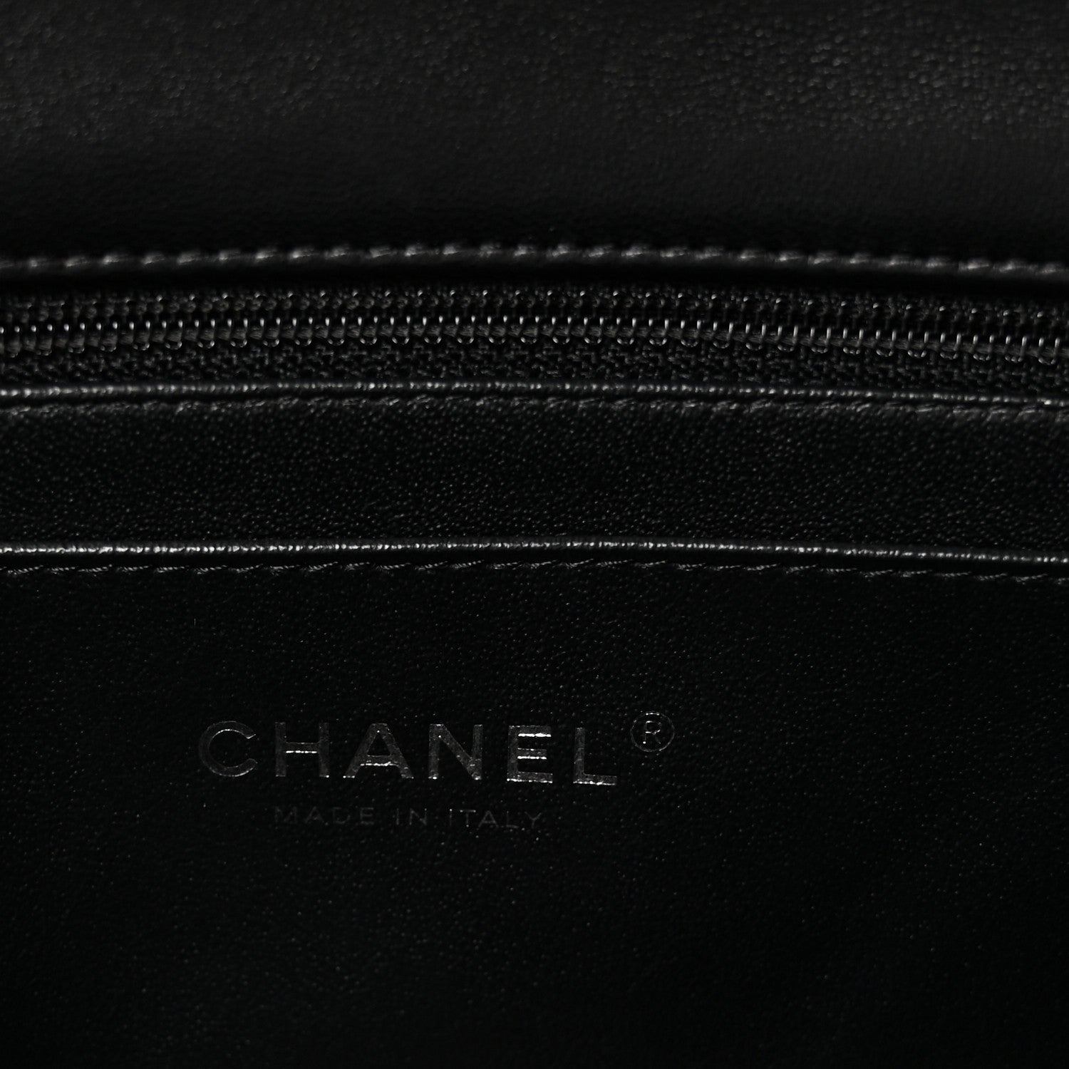 Chanel Lambskin Quilted Mini Rectangular Flap Black