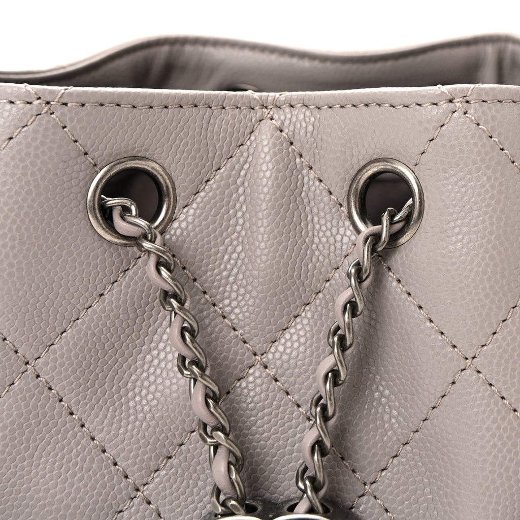 Chanel Caviar Quilted Mini Chanel 25 Handbag Dark Grey