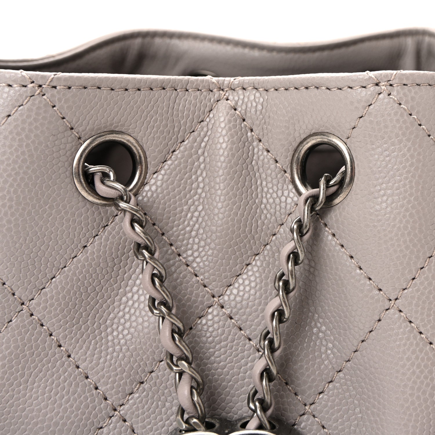 Chanel Caviar Quilted Mini Chanel 25 Handbag Dark Grey