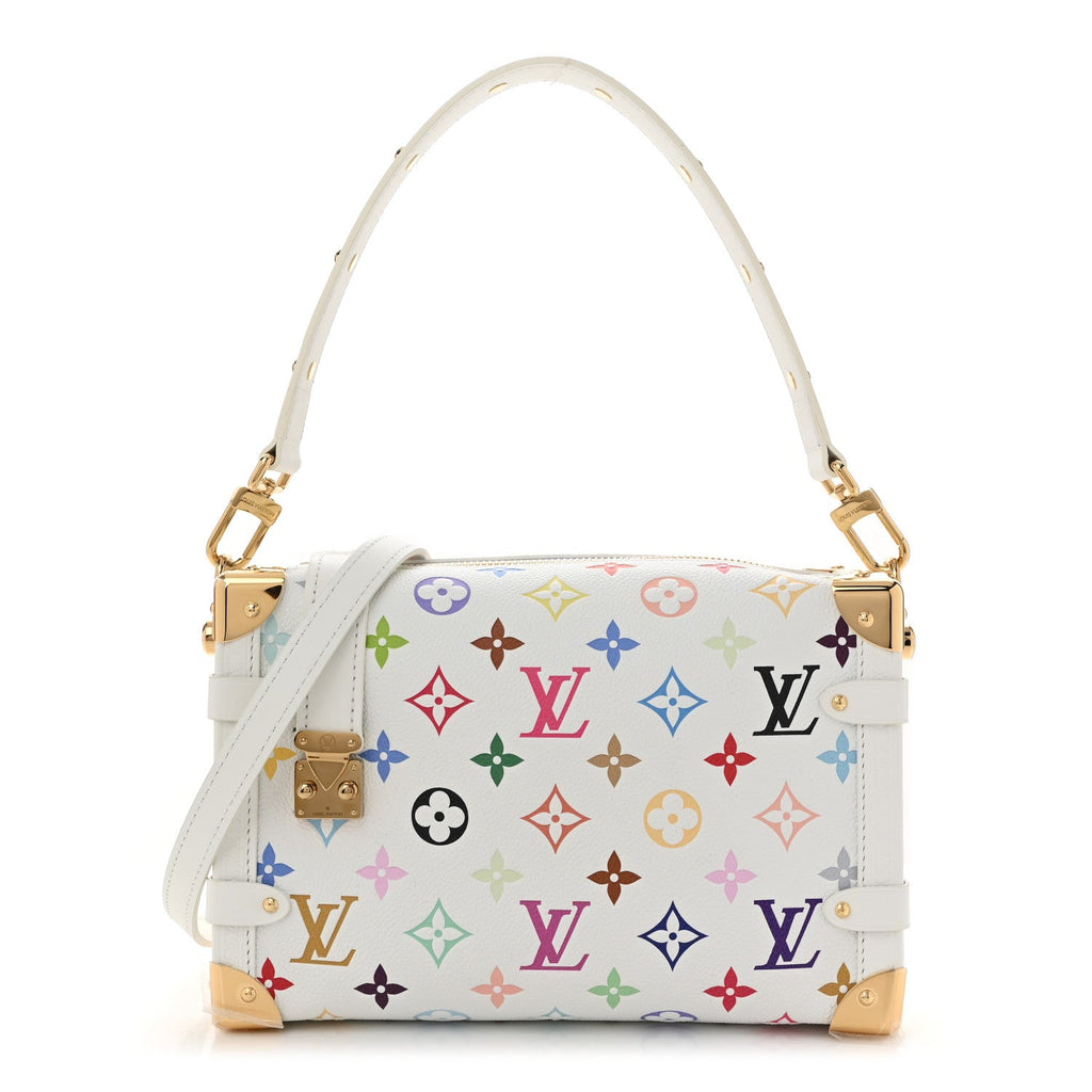 Louis Vuitton LV x TM Cowhide Monogram Multicolor Side Trunk MM White