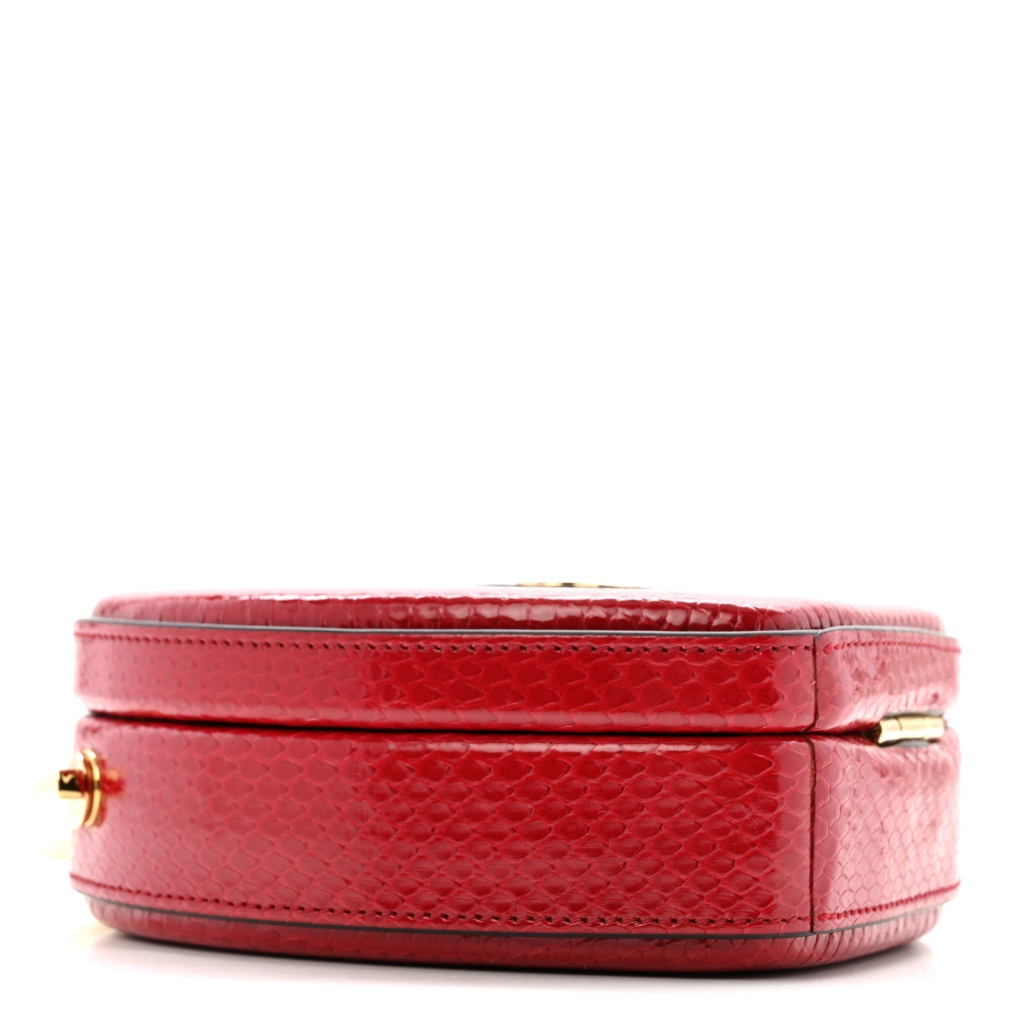 Gucci Snakeskin Broadway Mini Heart Top Handle Bag Rasberry Candy