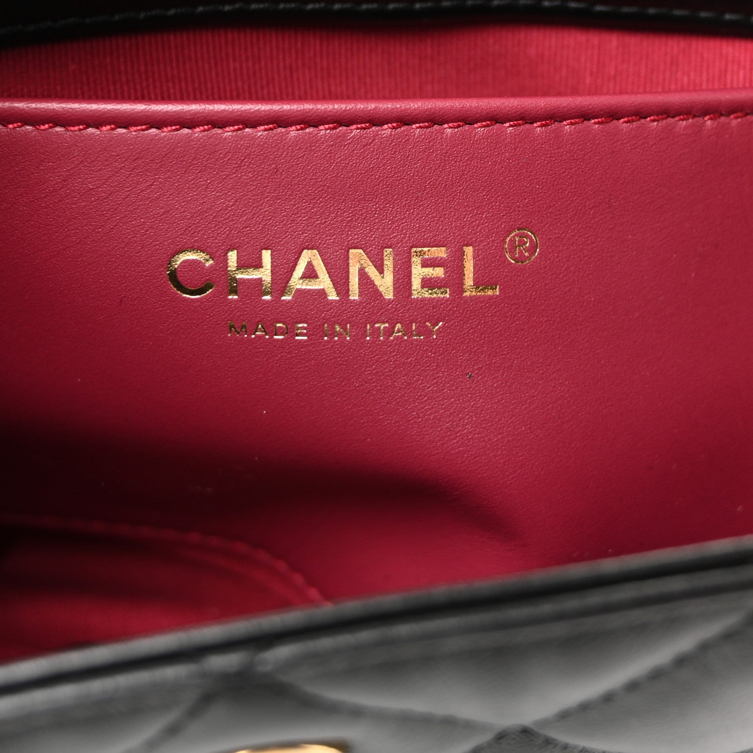 Chanel Lambskin Quilted Small Chain Hobo Black