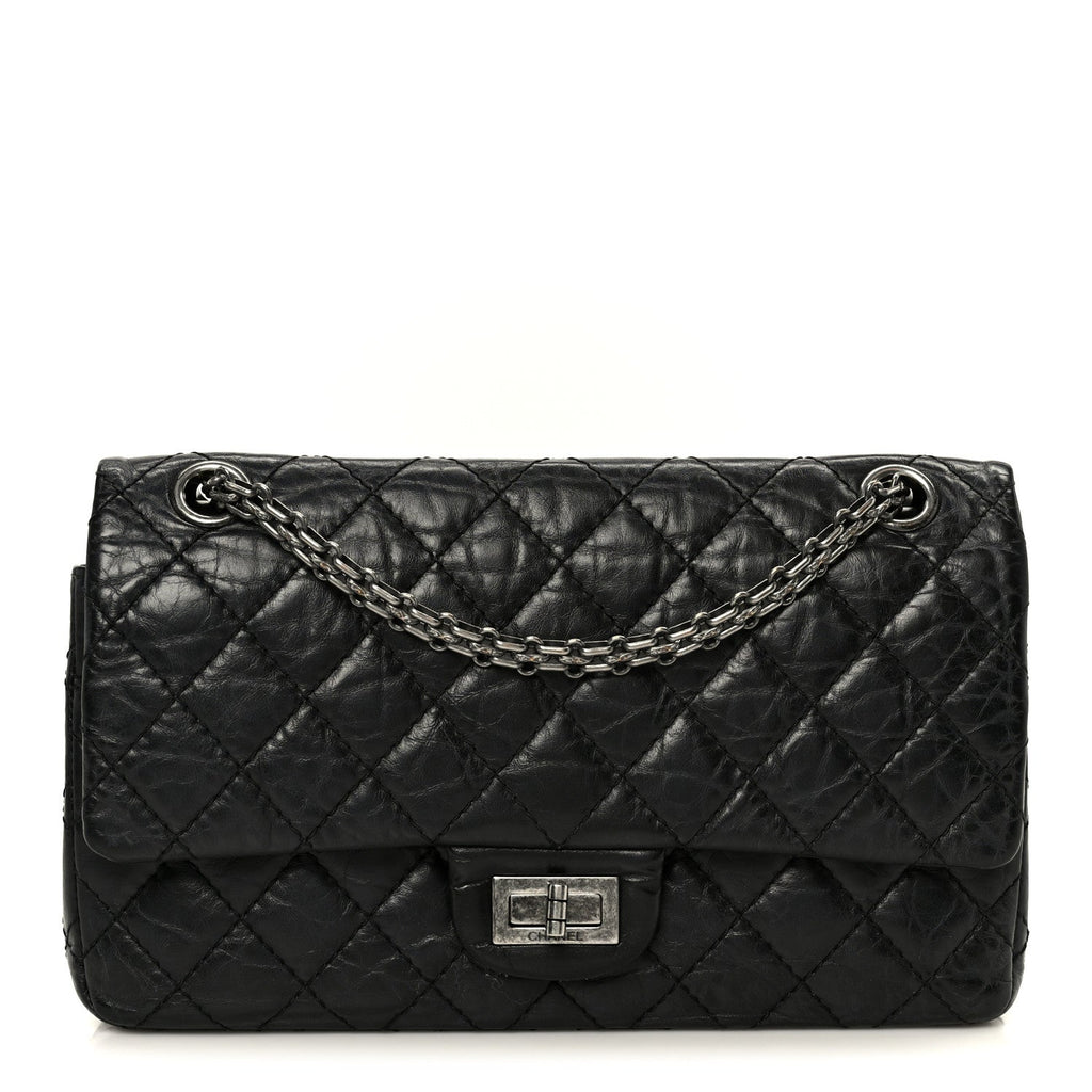 Chanel Aged Calfskin Quilted 2.55 Reissue 225 Flap Black