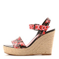 Louis Vuitton Monogram Jungle Dots Espadrille Wedge Sandals 39.5 Sugar Pink Poppy