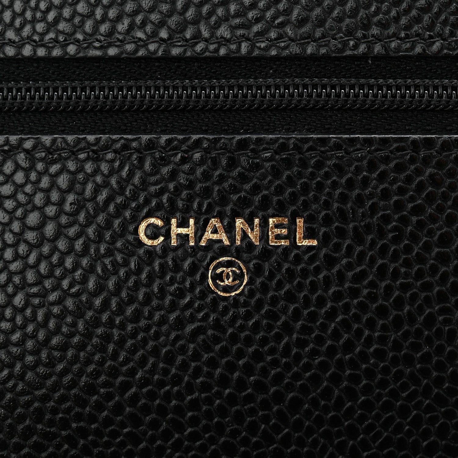 Chanel Caviar Quilted Wallet on Chain WOC Black