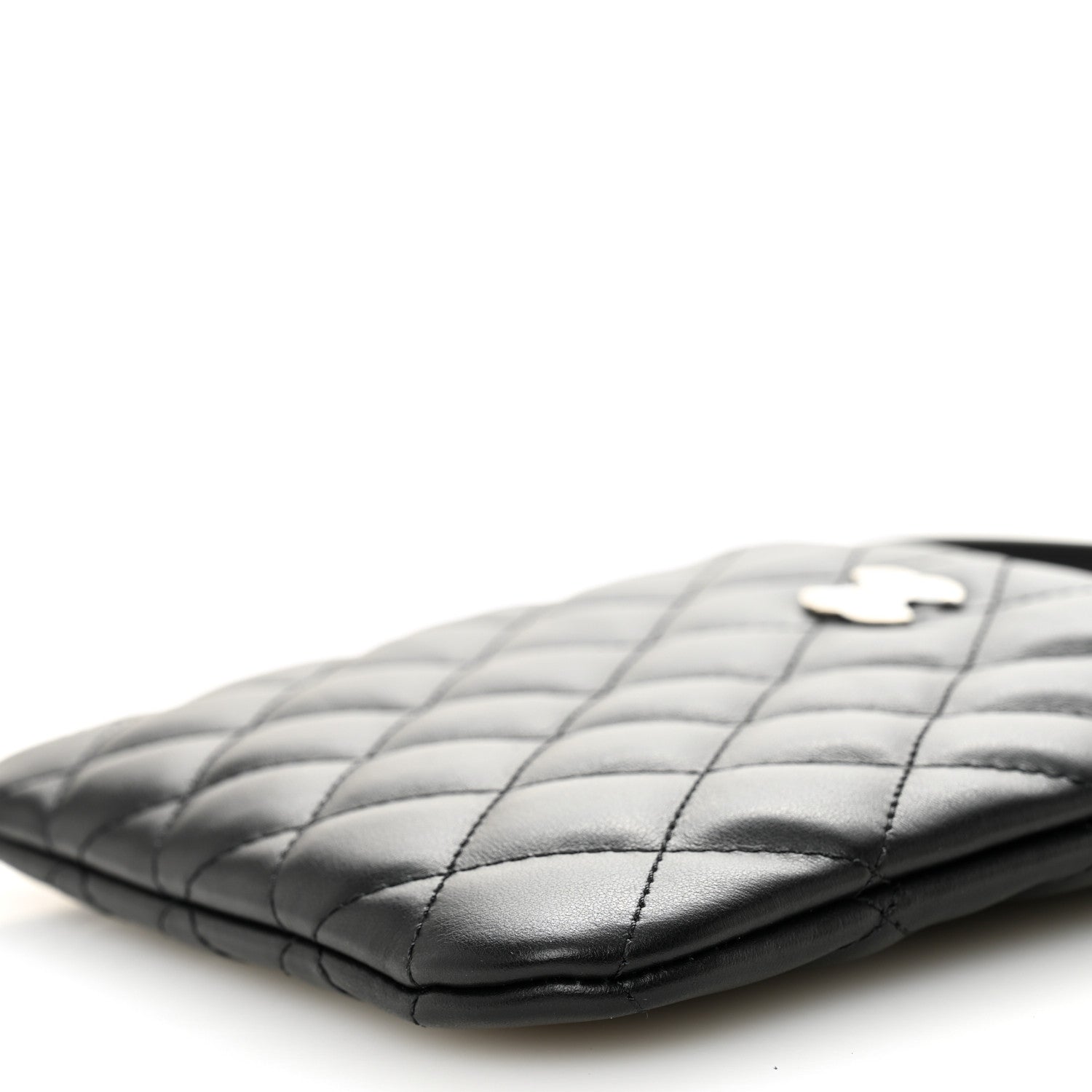 Chanel Lambskin Quilted Uniform Crossbody Bag Black