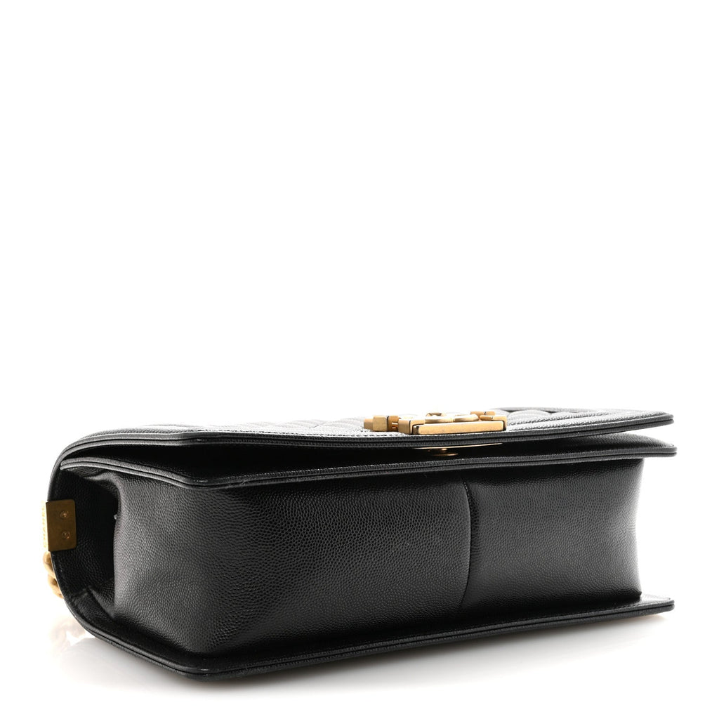Chanel Caviar Quilted Medium Boy Flap Black