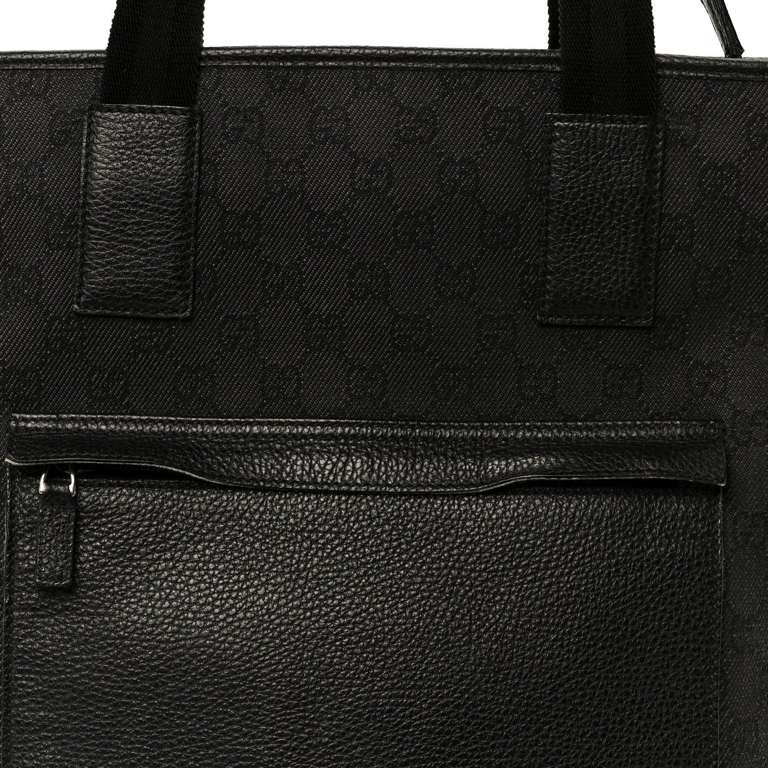Gucci Denim Monogram Tote Bag Black