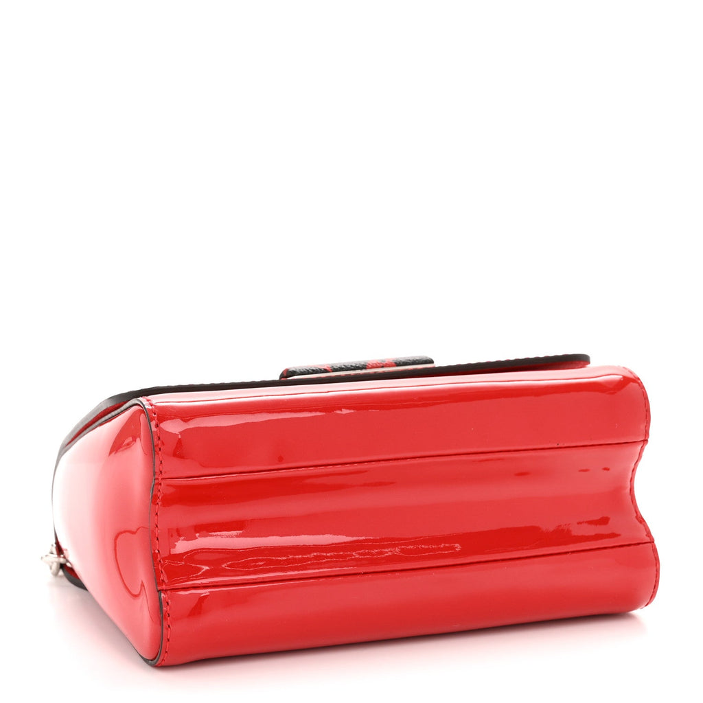 Louis Vuitton Patent Monogram Infrarouge Twist Shoulder Bag PM Coquelicot