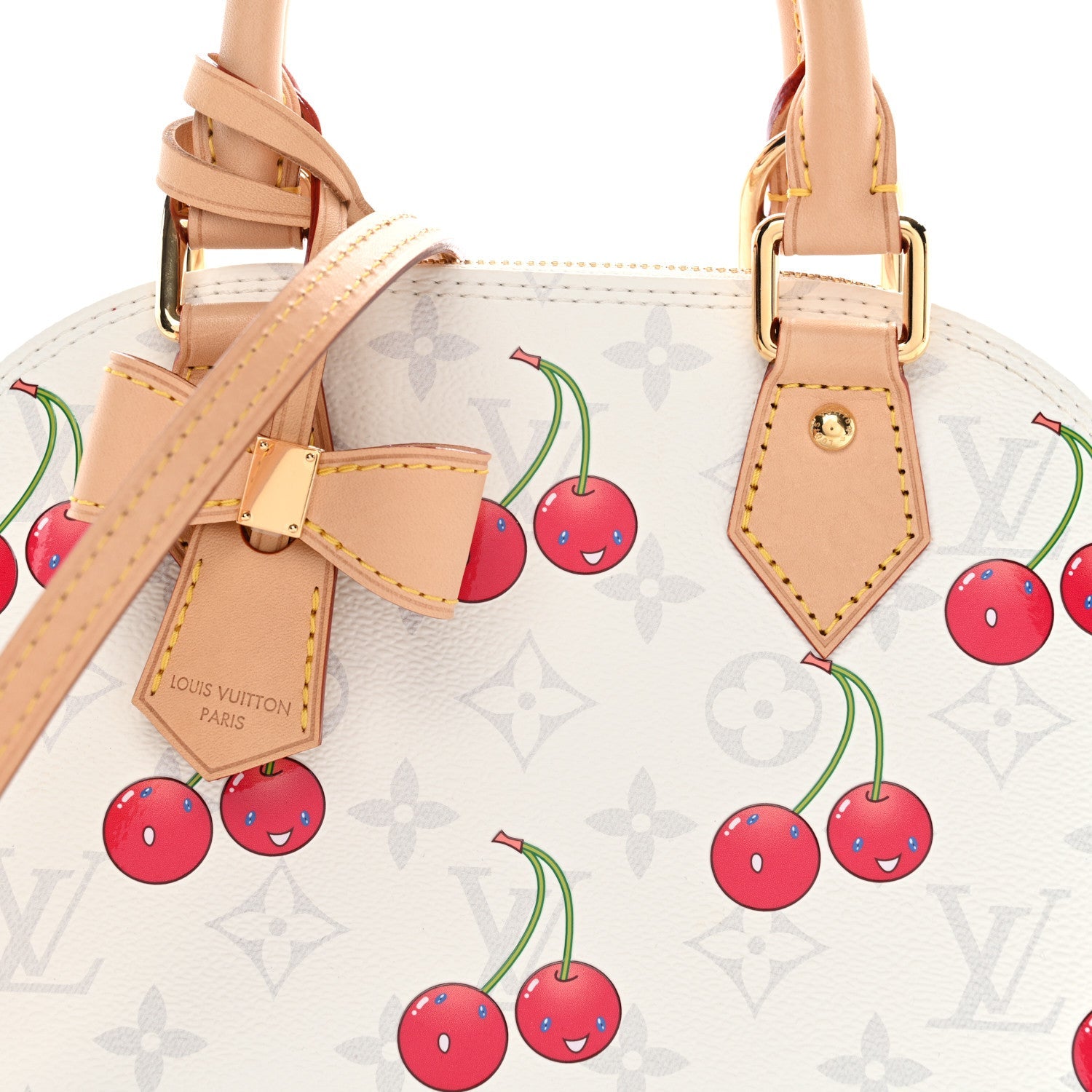 Louis Vuitton LV X TM Monogram Cerises Alma BB White
