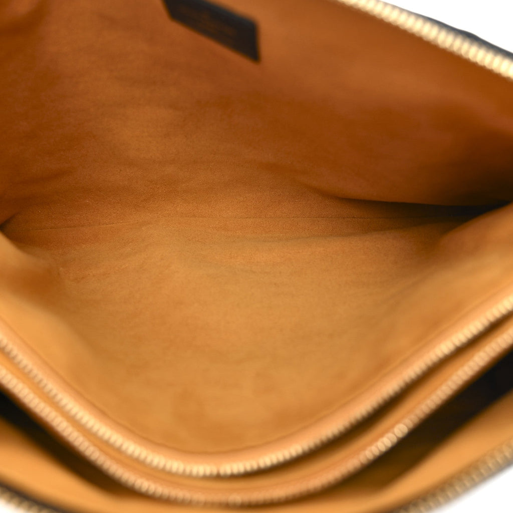 Louis Vuitton Lambskin Embossed Monogram Coussin MM Black