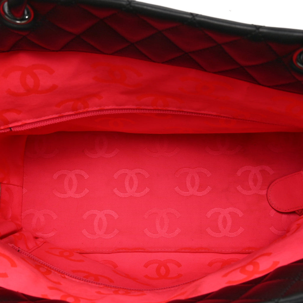 Chanel Calfskin Quilted Large Cambon Tote Black