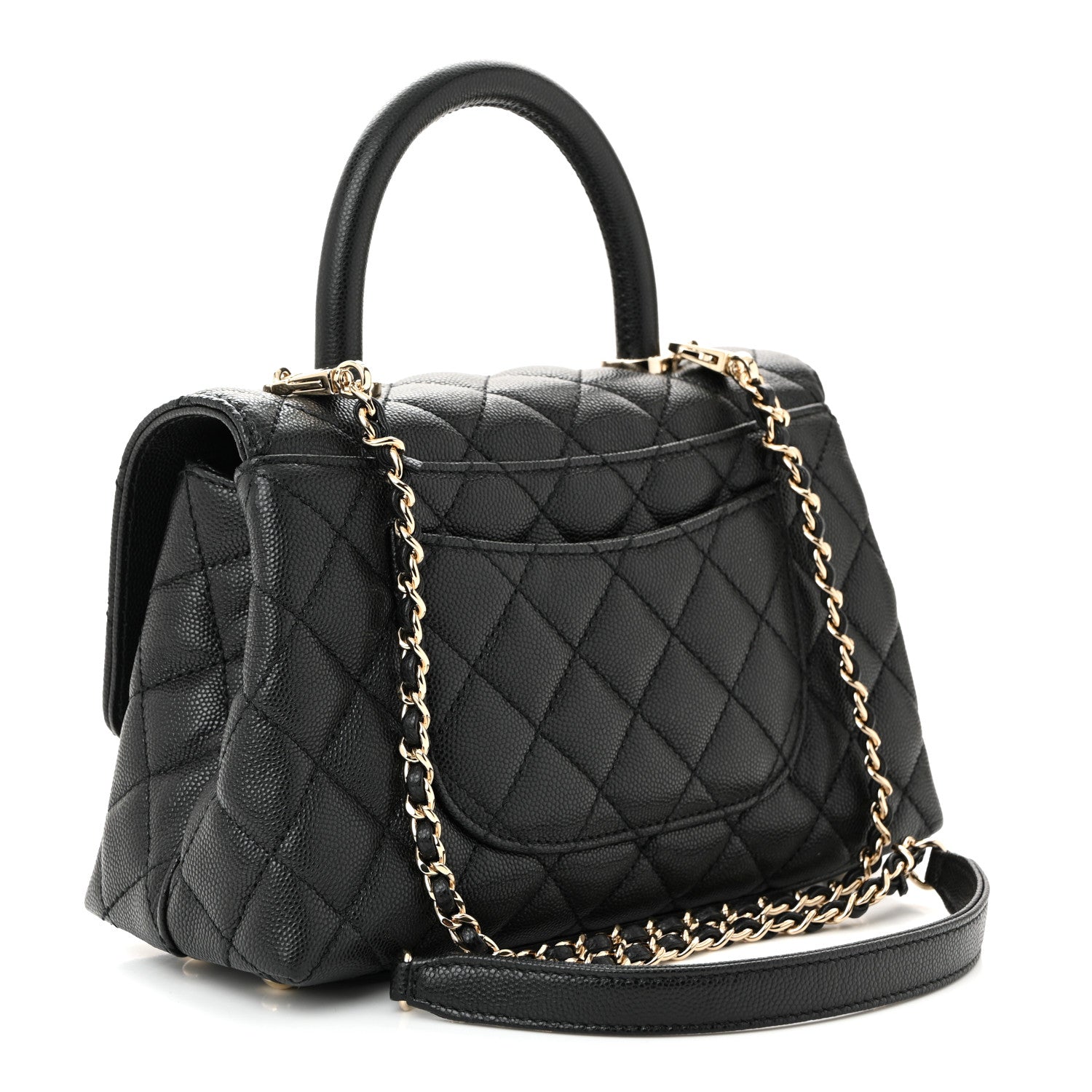 Chanel Caviar Quilted Mini Coco Handle Flap Black