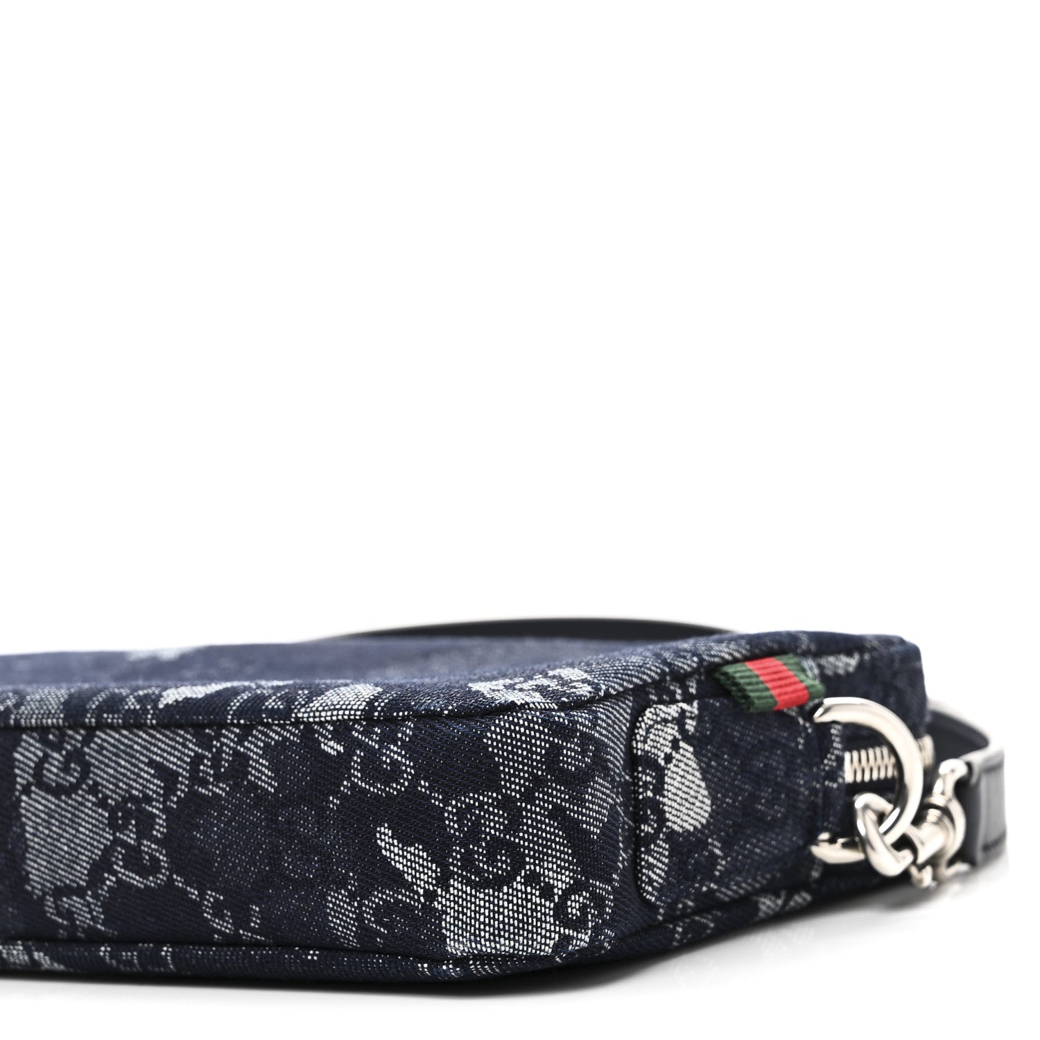 Gucci Denim GG Monogram Camouflage Small Crossbody Bag Blue