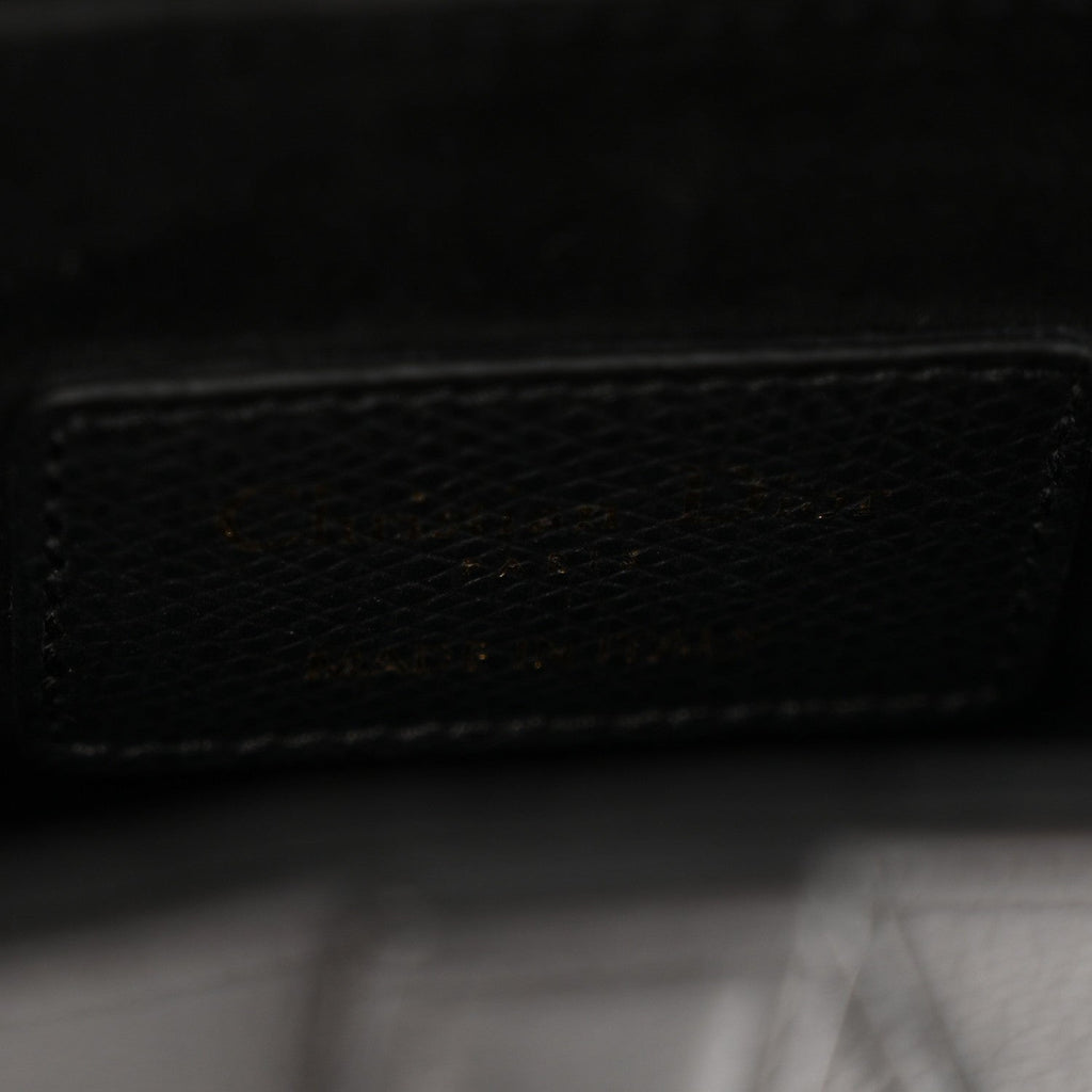 Christian Dior Grained Calfskin Mini Saddle Bag Black