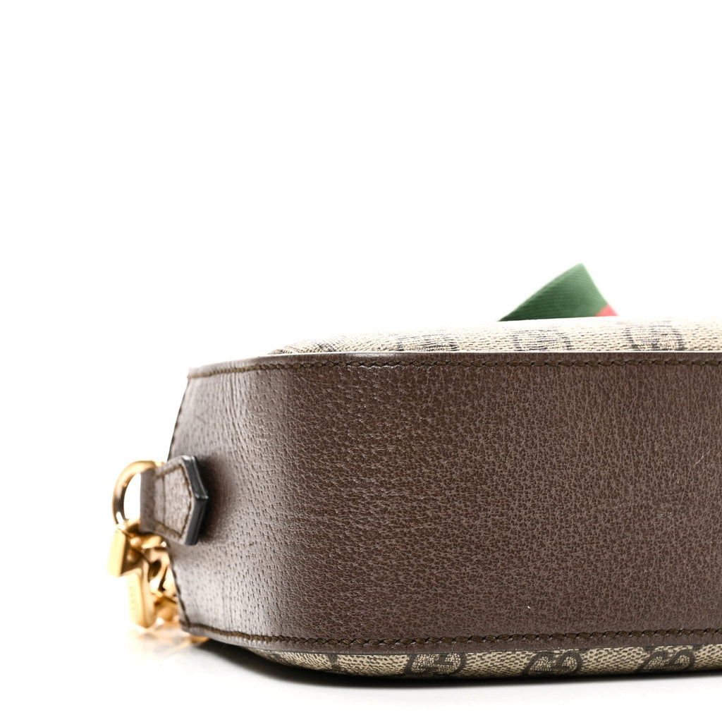 Gucci GG Supreme Monogram Web Neo Vintage Shoulder Bag Beige New Acero Crop