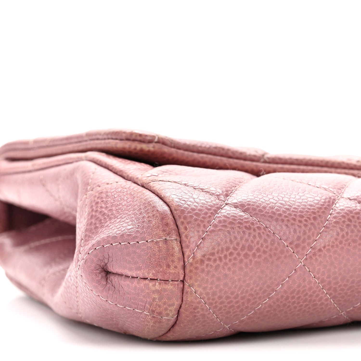 Chanel Caviar Quilted Clutch With Chain Flap Purple
