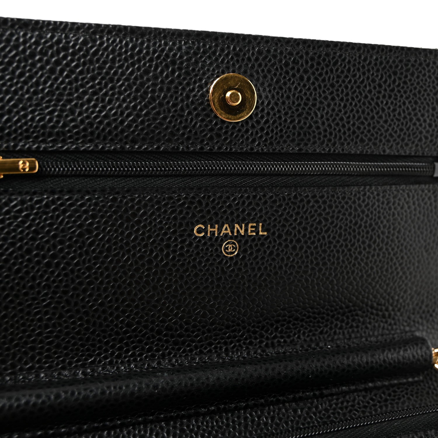 Chanel Caviar Quilted Wallet on Chain WOC Black