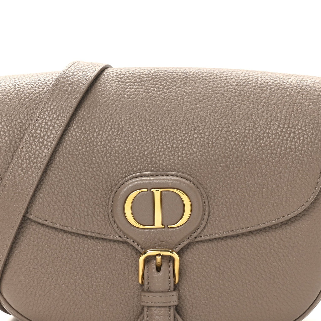 Christian Dior Grained Calfskin Medium Bobby Flap Warm Taupe