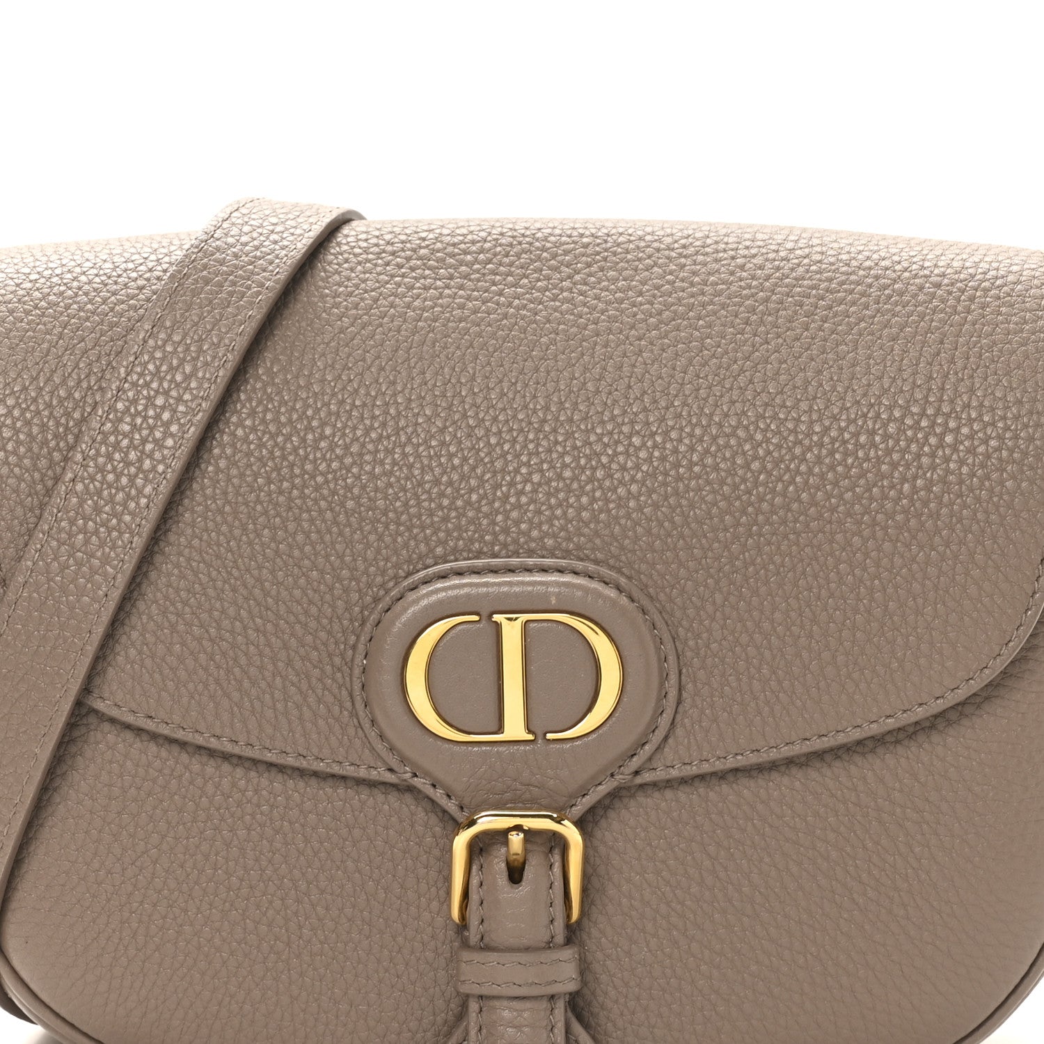 Christian Dior Grained Calfskin Medium Bobby Flap Warm Taupe