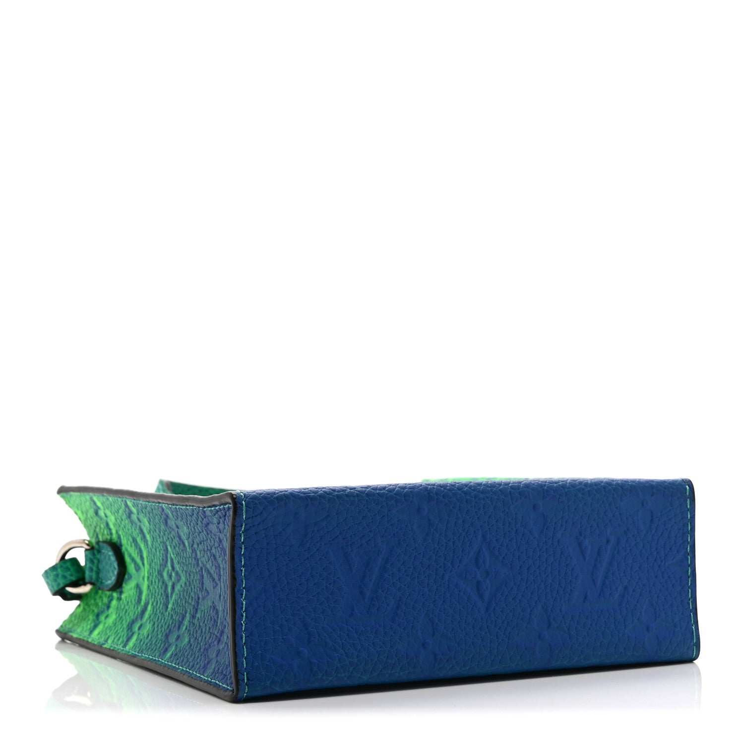Louis Vuitton Taurillon Illusion Sac Plat XS Bleu Vert