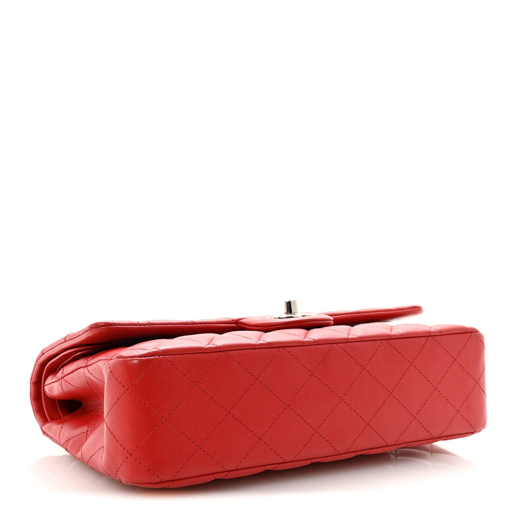 Chanel Lambskin Quilted Medium Double Flap Red