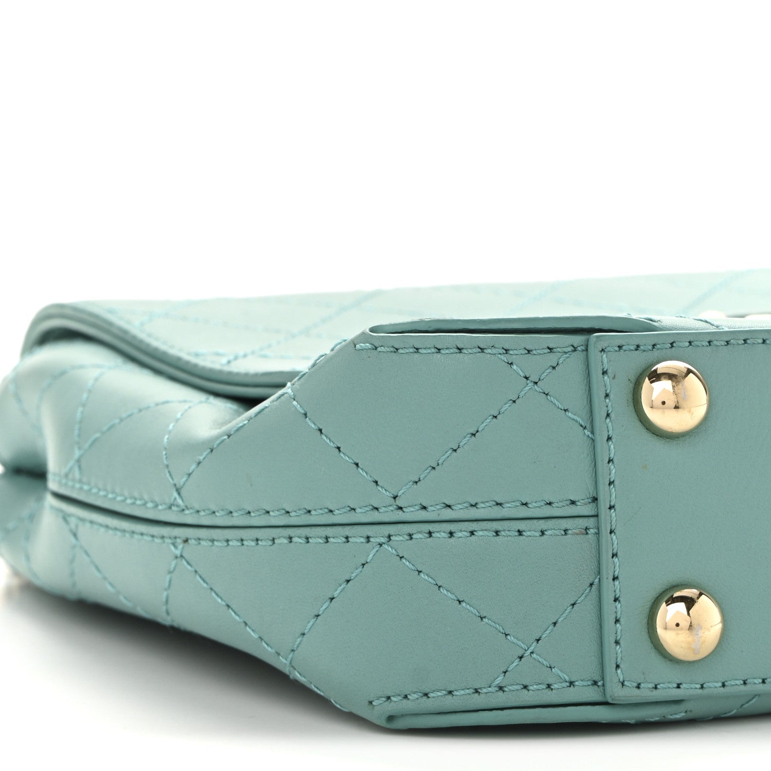 Chanel Calfskin Stitched Small Covered CC Flap Bag Green