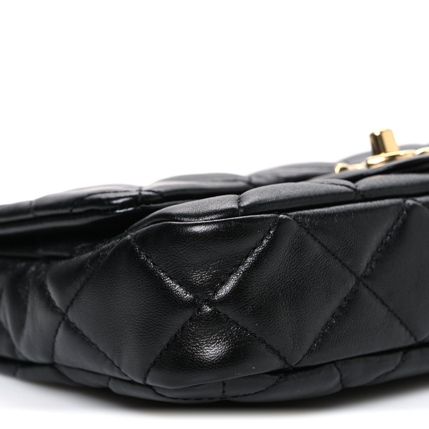 Chanel Lambskin Quilted Small Funky Town Flap Black