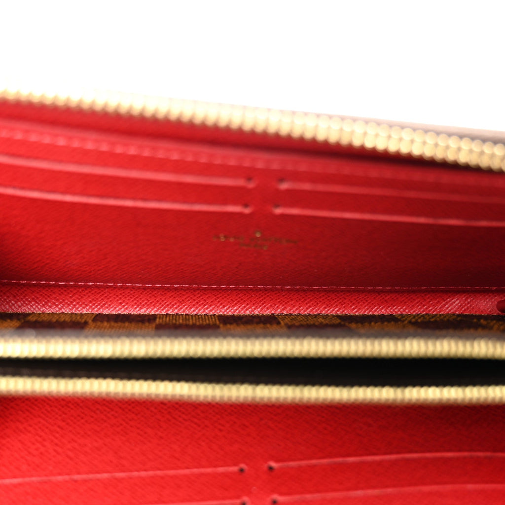 Louis Vuitton Damier Ebene Clemence Wallet Cherry